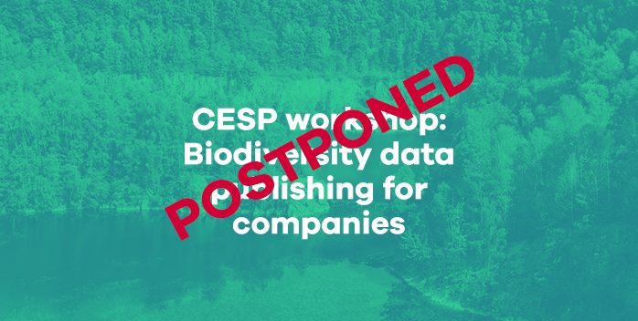 CESP workshop on biodiversity data publishing for companies postponed