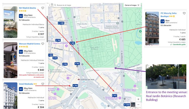 Location map and recommended accommodations