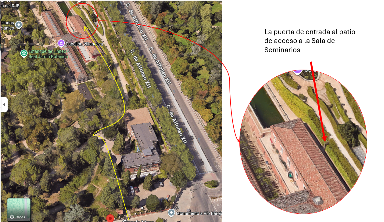 Puerta de acceso a la Sala de Seminarios