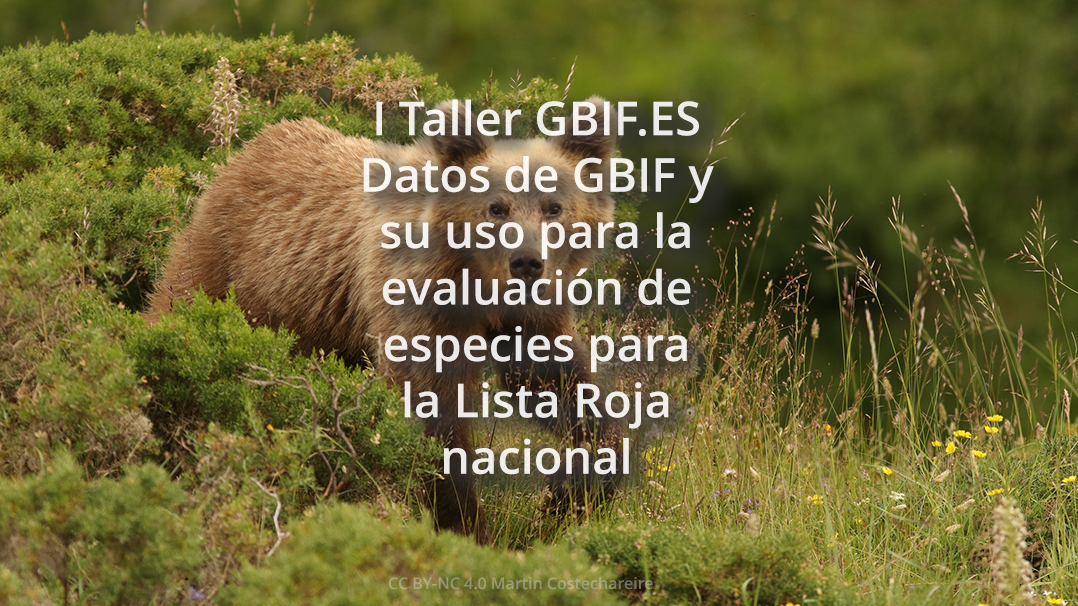 Taller GBIF.ES: Datos de GBIF y su uso para la evaluación de especies para la Lista Roja nacional